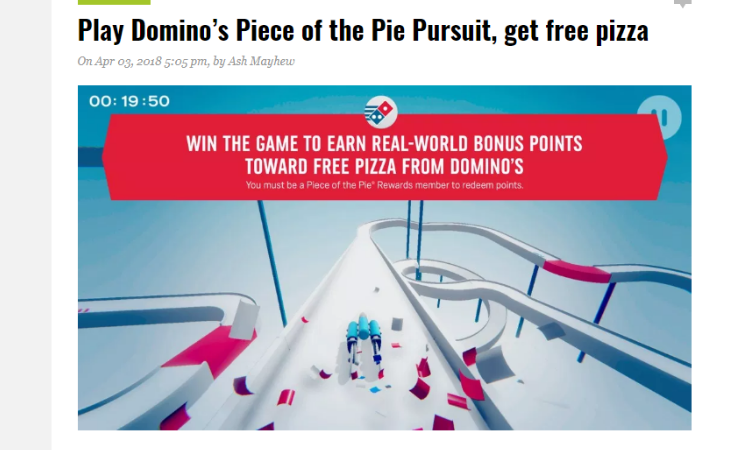 Domino’s Pizza: Piece of the Pie Rewards